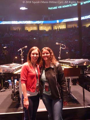 Marie-Hélène Cyr and SK on Bon Jovi stage in Montreal, Quebec, Canada (May 17, 2018)